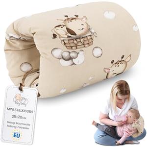 Totsy Baby Cuscino allattamento per bebe 20 cm - Cuscini a manica o a bracciale per l'alimentazione neonato piccolo cuscinetto per bambini o bambina Oeko-Tex Giraffe
