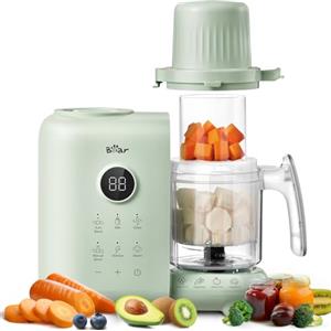 Bear Cuocipappa Mixer Multifunzione 7-in-1 per Bébé - Vapore, Mixer, Pulse, Pulizia Automatica, Sterilizzato, Riscalda, Scongela - Robot Cucina Multifunzione