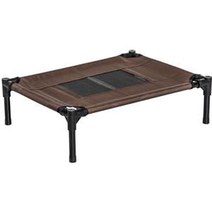 PawHut Cuccia Estiva Brandina per Cani da Esterno e da Interno, Lettino per Animali Domestici Caffè 61x46x18cm