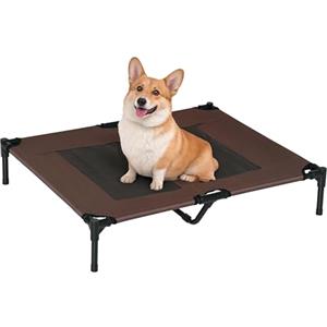 PawHut Brandina per Cani in Metallo e Tessuto Oxford Traspirante, 92x76x18 cm Marrone e Nero