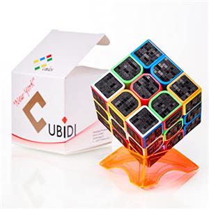 CUBIDI Cubo Magico Speedcube 3x3 Con Caratteristiche Ottimizzate Per Lo Speed Cubing - per Principianti ed Esperti Adesivo In Carbonio - Tipo New York