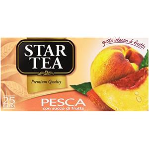 STARTEA Star Tea Tè Con Succo Di Frutta, Confezione Da 25 Filtri, Pesca, 42.5 Grammo
