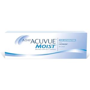 ACUVUE 1-DAY Acuvue MOIST for ASTIGMATISM - Lenti a contatto giornaliere; protezione UV;-5.00 diottrie; Cilindro -0.75 ; Asse 50 ; BC 8.5; DIA 14.50; 30 lenti
