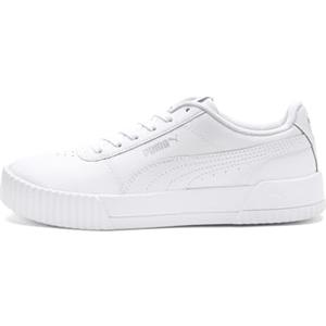 PUMA Carina Leather Shoes, Scarpe da Ginnastica Donna, White White Silver, 37 EU
