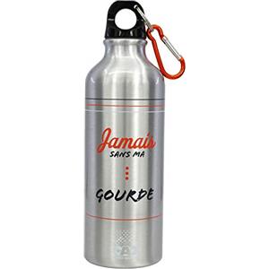 Cao C.A.O. - Borraccia Mai senza la ma... 0,50 litri in alluminio - Colore Grigio - Altezza 21 cm - Diametro ø 6,6 cm