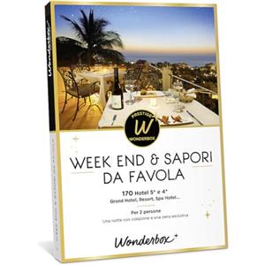 WONDERBOX - Cofanetto Regalo - Week end & sapori da favola - 1 notte + 1 cena esclusiva + colazione Per 2 persone - 165 soggiorni - Regalo Donna Uomo