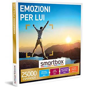 Smartbox - Cofanetto Regalo zioni per Lui - Idea Regalo per Lui - Soggiorni, cene, Pause Relax o attività Sportive per 1 o 2 Persone
