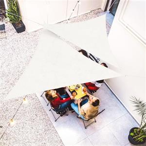 jarolift Tenda a Vela Triangolare Traspirante, Parasole Protezione Privacy Schermo per Giardino Balcone Terrazza, 500 x 500 x 500 cm, Bianco Crema