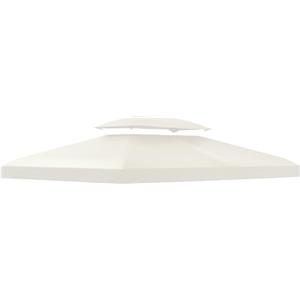 Outsunny Copertura per Gazebo da Giardino Tetto Sostitutivo Anti-UV Impermeabile in Poliestere 3x4m Beige