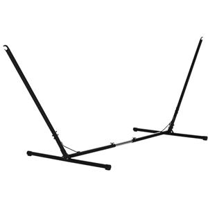 Outsunny Supporto Struttura Portante per Amaca Regolabile capacità Max. 120Kg 313-388x109x116cm Nero