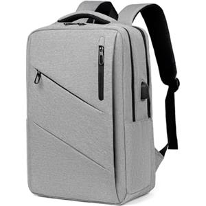 TOPCHANCES Zaino da Viaggio,45x30x16 Borsa Da Viaggio Bagaglio A Mano Aereo Piccolo Cabin Bag 17L,15.6 Pollici Borsa Porta Pc Portatile,Per EasyJet,Eurowings,Norwegian,Lufthansa,Grigio Chiaro