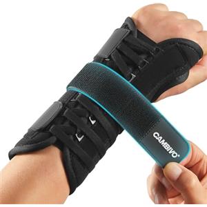 CAMBIVO Tutore Polso con 3 Cinturini Regolabili Destro o Sinistro, Tutore Esteso Tunnel Carpale, Polsiera Ortopedica Traspirante, Tutore Mano Regolabile per Tendinite, Distorsione, Artrite