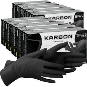 Eurocali 1000 Guanti Neri Nitrile Monouso Non Sterili Senza Lattice e Senza Talco per Pelli Sensibili Colore Nero Taglia S