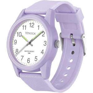 TENOCK Orologi Per Bambini e Ragazzi - Apprendimento del Tempo, Impermeabile, Facile da Leggere, Età 4-12, Regali di Compleanno (Viola)