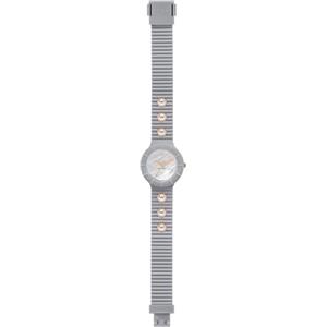 HIP HOP Orologio HWU0491 DONNA PEARLS quadrante MADREPERLA BIANCO movimento SOLO TEMPO - 3 LANCETTE QUARZO e CINTURINO SILICONE GRIGIO