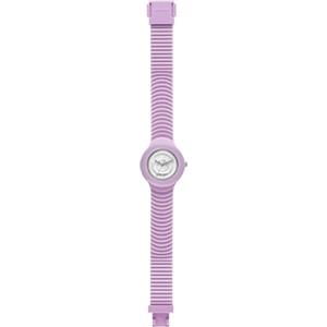 HIP HOP, Collezione Sensoriality, Orologio Donna Aurora Boreale, Cinturino in Silicone Regolabile, Quadrante Bianco, Pratica Chiusura, Cassa 32 mm, Movimento Solo Tempo, Resistente all'Acqua, Lilla