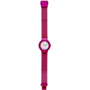 HIP HOP, Collezione Sensoriality, Orologio Donna, Cinturino in Silicone Regolabile, Quadrante Bianco, Pratica Chiusura, Cassa 32 mm, Movimento Solo Tempo, Resistente all'Acqua, Fucsia