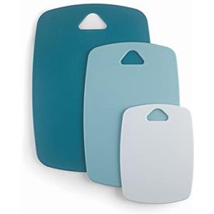 Lacor Set di 3 Taglieri Ocean, Tagliere,per il Taglio di Alimenti, Foro per Appendere, Polipropilene, Dimensioni, 20x15 cm, 30x20 cm e 35x25 cm, Blu, 60555