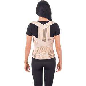 TOROS-GROUP LUX - Correzione posturale dritta, supporto per spalle e schiena, per posture correttore posturale, misura regolabile, in neoprene di alta qualità, beige medio