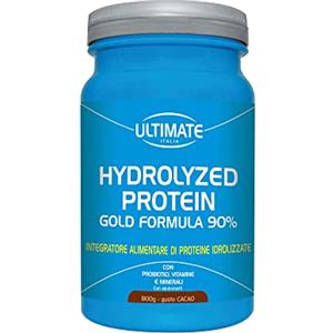 Ultimate Italia Integratore Alimentare a Base di Proteine del Siero del Latte Isolate Idrolizzate gusto Cacao - 800g