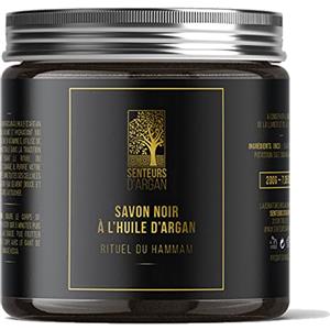S.A sabon beldi marocchino, Scrub corpo con sapone hammam nero, scrub corpo con olio di argan, esfoliazione naturale - elimina la pelle morta e purifica la pelle biologico