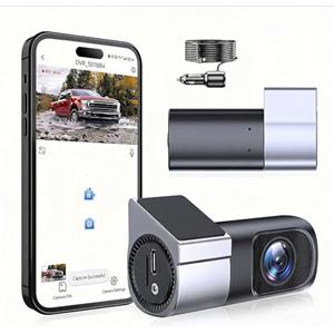 Generic Dash Cam anteriore 4K con WiFi 5G, mini telecamera IPS da 1,5 con rotazione a 360°, visione notturna WDR, modalità parcheggio 24 ore e sensore G, grandangolo da 170°, registratore per auto e