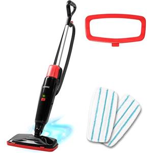 Duronic STM15 BK Scopa a Vapore 1500W Senza Detergenti, Pulitore a Vapore per Pavimenti e Tappeti, Serbatoio 500 ml, Igienizza ed Elimina Batteri, Cavo 7 m, Nero