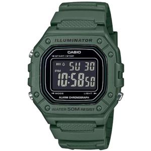 Casio G-SHOCK W-218H-3BVDF - Orologio da uomo con display digitale e cinturino in resina, colore: verde