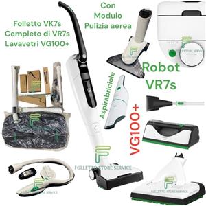 Vorwerk Folletto FOLLETTO VK7S ASPIRABRICIOLE LAVAVETRI PICCHIO LAVAPAVIMENTI MULTIFUNZIONE ROBOT