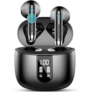 Drsaec Cuffie Bluetooth 5.4, 2026 Auricolari Bluetooth 56Ore 6D Stereo Cuffie Wireless In Ear con 4 ENC Mic, Cuffie Senza Fili Cancellazione Rumore Cuffiette Sport IP7 Impermeabili Headphones per iOS/Android