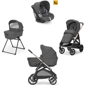 Inglesina - Trio Aptica 2025 Con Seggiolino Auto Darwin Isize, Velvet Grey - telaio Palladio Black 2024