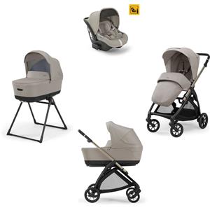 Inglesina - Trio Electa Con Seggiolino Auto Darwin Isize, Battery Beige Con Telaio Iridio Black 2024