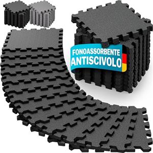 MONZANA® 36x Tappeto Fitness 30x30 cm Tappetino Puzzle da Ginnastica 3 m² Antiscivolo Schiuma Eva Allemamento Palestra
