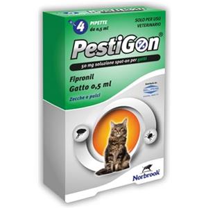 SLAIS Srl Pestigon Antiparassitario per Gatti - Pipette Spot-On Antipulci e Zecche - Rapida Azione e Protezione Duratura - Facile Applicazione - Adatto a Tutte Le Razze e Dimensioni