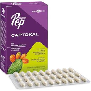 BIOS LINE Ultra Pep Captokal - Integratore Alimentare per Equilibrio del Peso Corporeo con Carolean, Fico d'India e Carrubo - 120 Capsule Vegetali