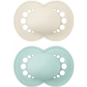 BAMED BABY ITALIA Srl MAM SUCCHIETTO ORIGINAL NIGHT 16+ SILICONE NEUTRO 2 PEZZI