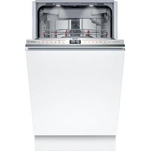 Bosch SPV6EMX09E Serie 6, Lavastoviglie Smart da incasso a scomparsa totale, 10 coperti, Cestelli personalizzabili, Motore EcoSilence Drive, Informazioni lavaggio a pavimento, 45 cm.