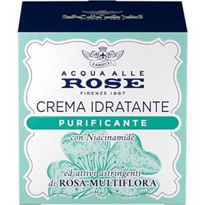 Acqua alle Rose, Crema Viso Idratante Purificante, con Attivi Astringenti di Rosa Multiflora e Niacinamide, Ideale per le Pelli Miste o Grasse, Aiuta a contrastare Oleosità e Impurità