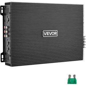 VEVOR Amplificatore Audio per Auto a 4 Canali di Potenza a Ponte Classe AB max. 4x200 W a 4 Ohm/4x400 W a 2Ohm, Amplificatore Audio Multicanale per SUP Pick-Up Tensione Nominale 14,4V CC