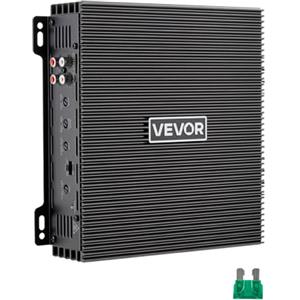 VEVOR Amplificatore Audio per Auto 2 Canali Potenza a Ponte Classe AB da 12V, Amplificatore per Auto Riduzione della Distorsione max. 2x300 W a 4 Ohm max. 2x600 W a 2 Ohm, Berline SUV Pick-Up