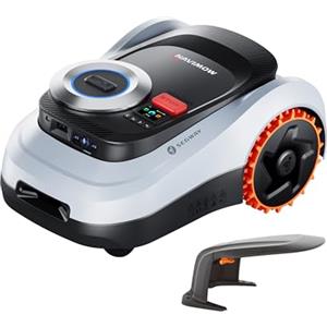 NAVIMOW Segway Navimow i220 LiDAR Robot Tagliaerba Senza Filo Perimetrale Kit con Garage M, Sistema LiDAR e Sistema a Doppia Visione, Mappatura Automatica, Ruote Fuoristrada, 2000 m² (Spedito separatamente)