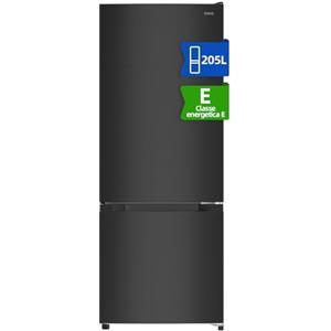 CHiQ Frigorifero Combinato 205L(153 L+52 L) FBM205L42 Low Frost, Inox, Classe Energetica E, Silenzioso di 39 dB, Porta reversibile,Luce LED, Basso Gelo, Temperatura Regolabile