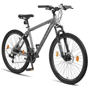 Chillaxx Bike Legend Alluminio 24,26,27,5,29 pollici,Mountain Bike MTB Bicicletta per ragazzi ragazze uomini e donne 21 marce,cambio bici da uomo e donna 27,5 pollici, freno a disco nero-rosso