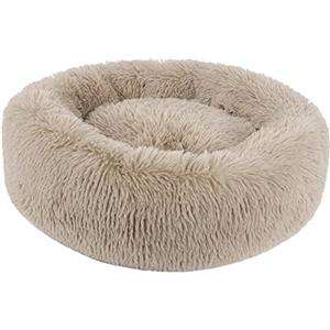 BVAGSS Soft Cuscini Letti Letto per Animali Rotondo Caldo Morbido soffice Peluche Sleeping Sofa per Gatti e Cani XH034 (Diameter:70cm, Light Brown)