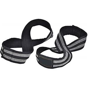 Naroote Cinghie per Sollevamento Pesi Cinturino da Polso Resistente per Sollevamento Pesi per Palestra Fitness Bodybuilding Powerlifting - 1 Paio, Nylon + Elastico Antiscivolo per Allenamento di (M)