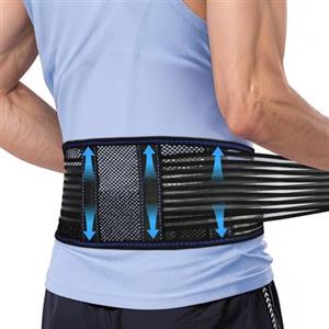 Beugo Fascia Lombare Supporto Schiena, Fascia Lombare Supporto Schiena Regolabile per Uomo e Donna, Cintura Lombare di Sostegno Traspirante e Confortevole per Lavoro fitness e Sport, XL