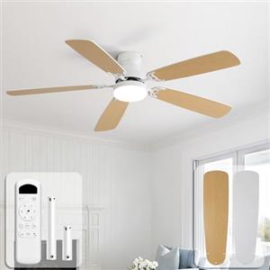 Sofucor 132 cm Ventilatore da Soffitto con Luce LED, Dimmerabile 3CCT | Telecomando, 6 Velocità, Timer, Silenzioso Lampada Ventilatore da Soffitto per Soggiorno, Cucina