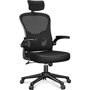 rattantree Sedia da Ufficio, Sedie Ufficio Scrivania con Poggiatesta Regolabile, Sedia Ergonomica per Computer con Braccioli Regolabili e Supporto Lombare per Home Office