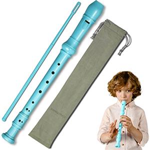 XIANGLONGY Flauto tedesco, Flauto Scuola Elementare, Flautos Dolce per Scuola Elementare, 8 Fori, Adatto a Scuole e Principianti, Resina ABS Ecologica, Rimovibile e Facile da Pulire (Blu).
