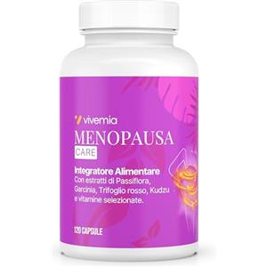 VIVEMIA Integratore Alimentare con Trifoglio Rosso, Cimicifuga, Agnocasto, Kudzu e Garcinia Cambogia - Formula Naturale con Vitamine B6, B12 e D3 - 120 Capsule - Made in Italy